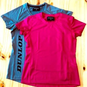 Two Dunlop Womens Essential Tee T-Shirt Short Sleeve Sports Training Fitness Top